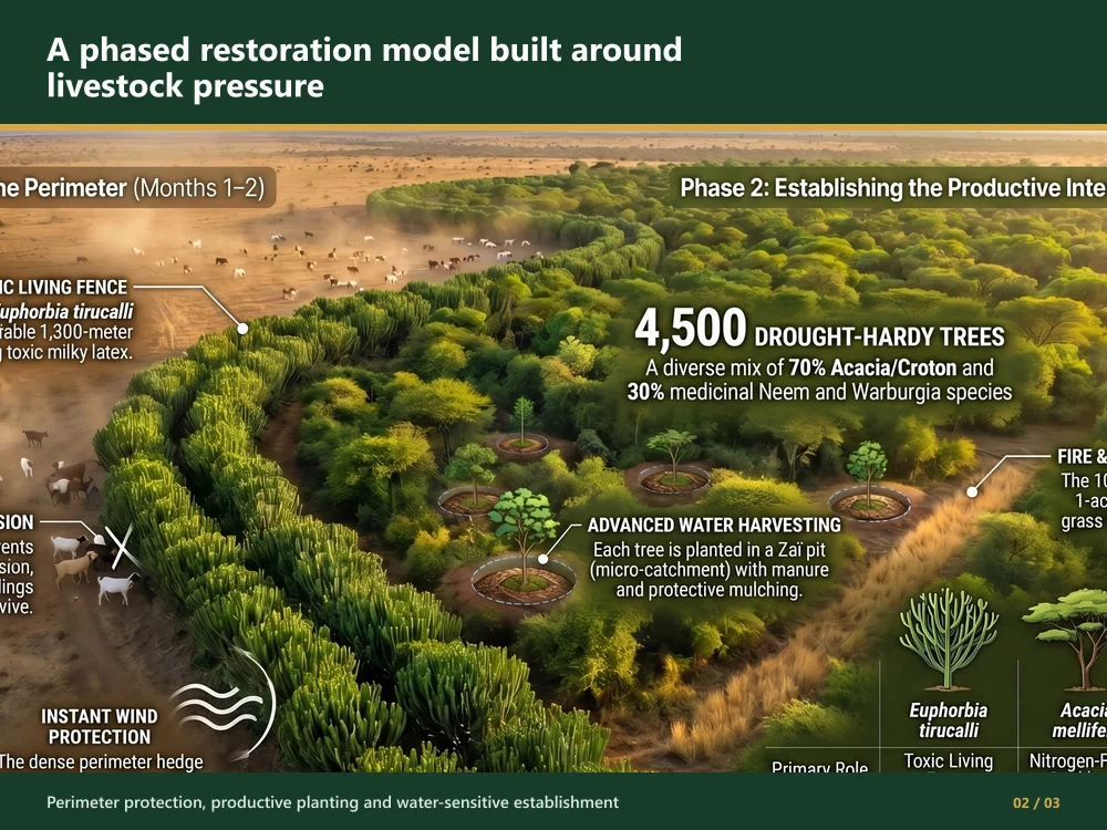 Protected perimeter and water-sensitive planting model