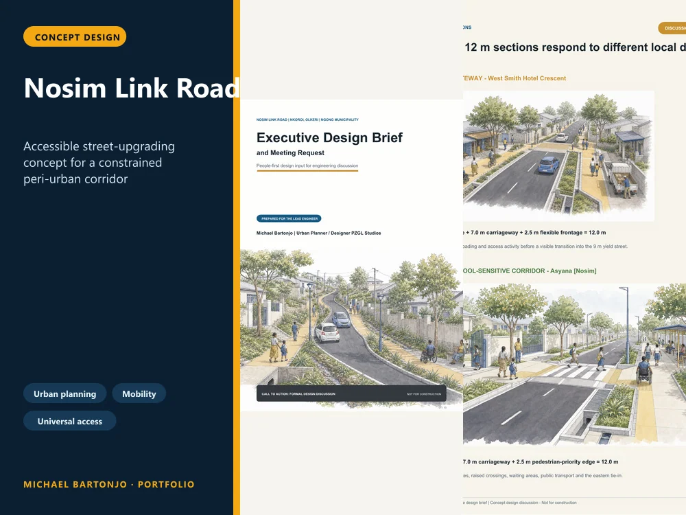 Nosim Link Road independent street-upgrading concept
